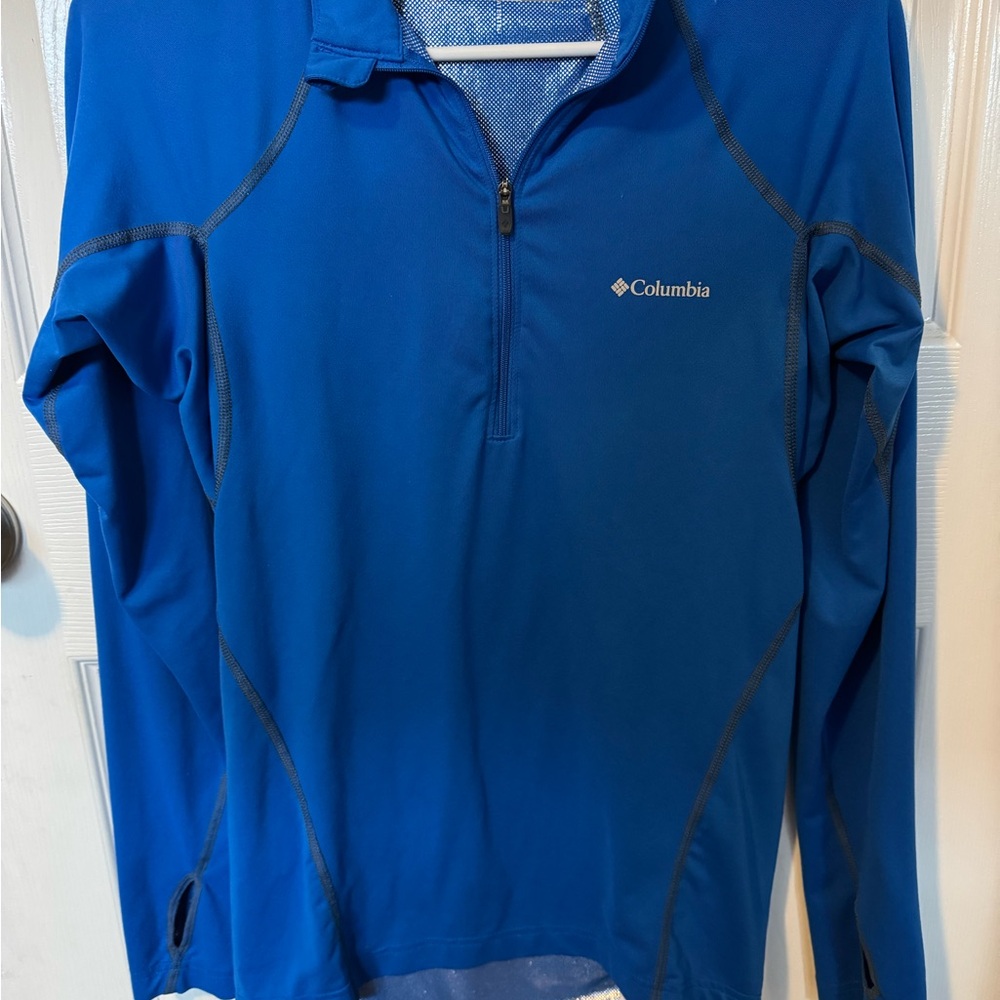 Columbia Blue Quarter-Zip Pullover